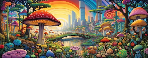The city where big mushrooms grew