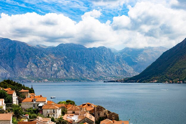 City with red roofs in the Bay