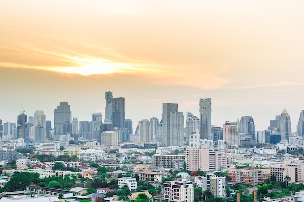 Photo cityscape against sky during sunset