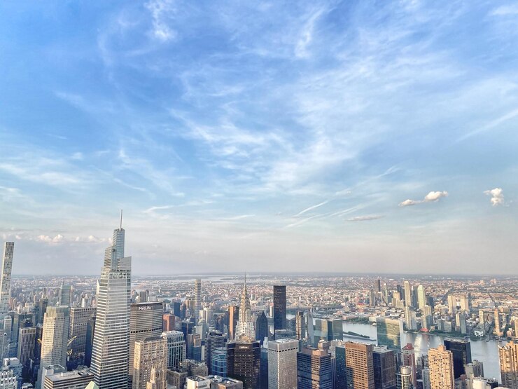 Photo cityscape against sky during sunset
