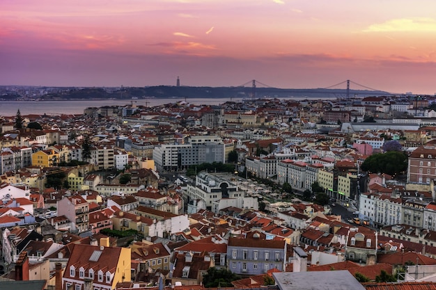 Cityscape against sky during sunset