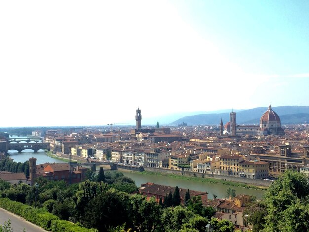 Foto paesaggio cittadino contro il cielo