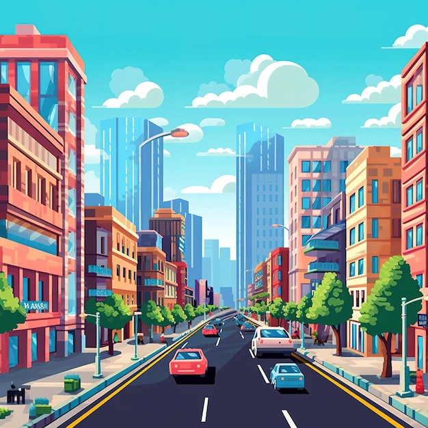 Cityscape background illustration