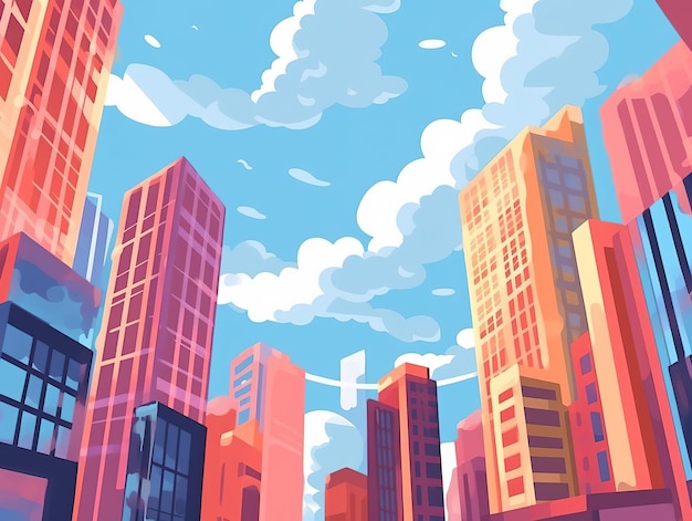 Cityscape background illustration