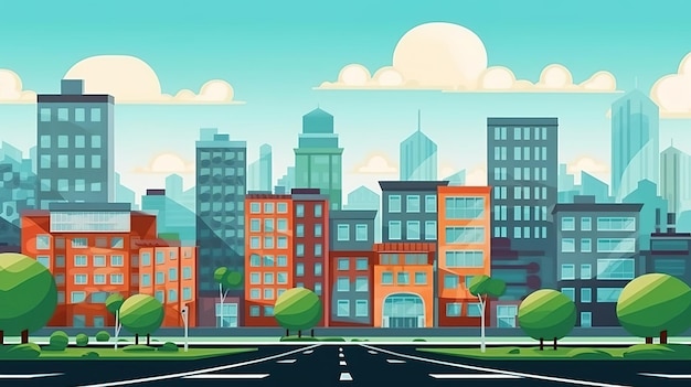 cityscape background illustration