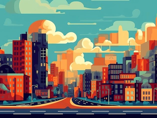 cityscape background illustration