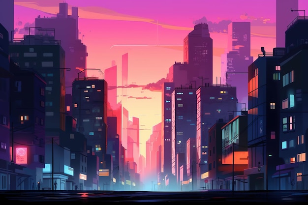 cityscape background illustration