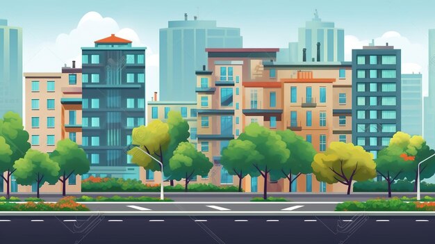 Photo cityscape background illustration