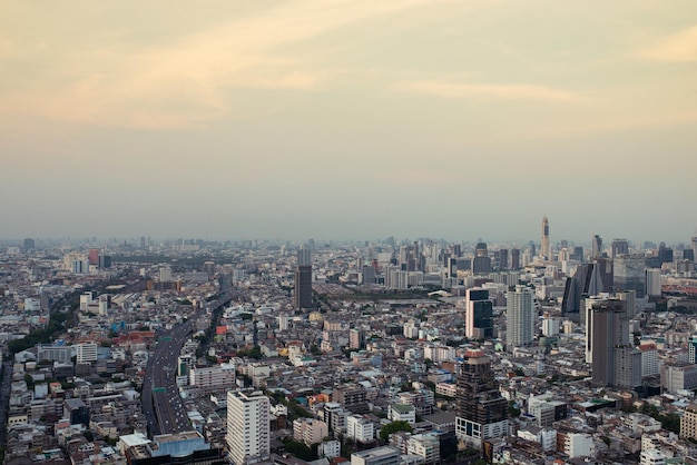 Cityscape Bangkok big city view