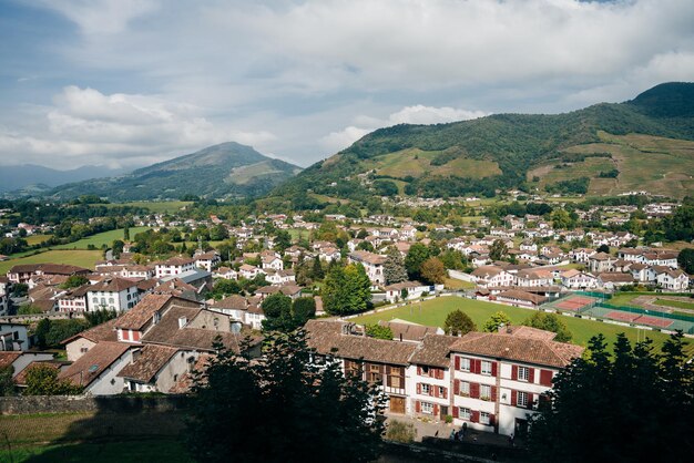 Cityscape of the Basque village of St Jean Pied de Port France