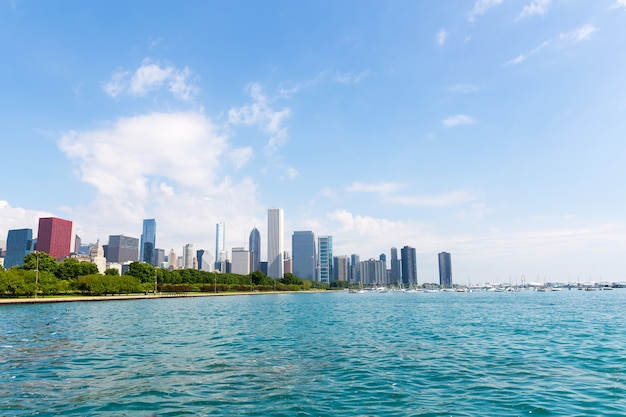 Cityscape of Chicago in a summer day, Illinois USA.