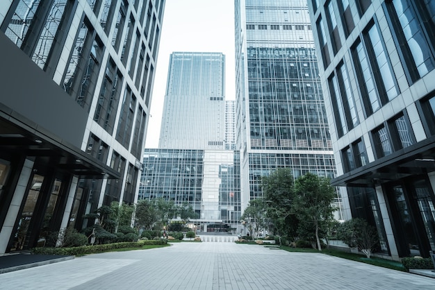 Cityscape of dense skyscrapers and roads