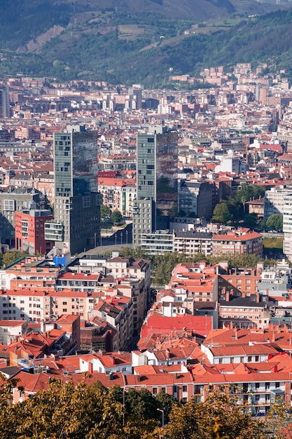 Cityscape from Bilbao city Spain travel destination