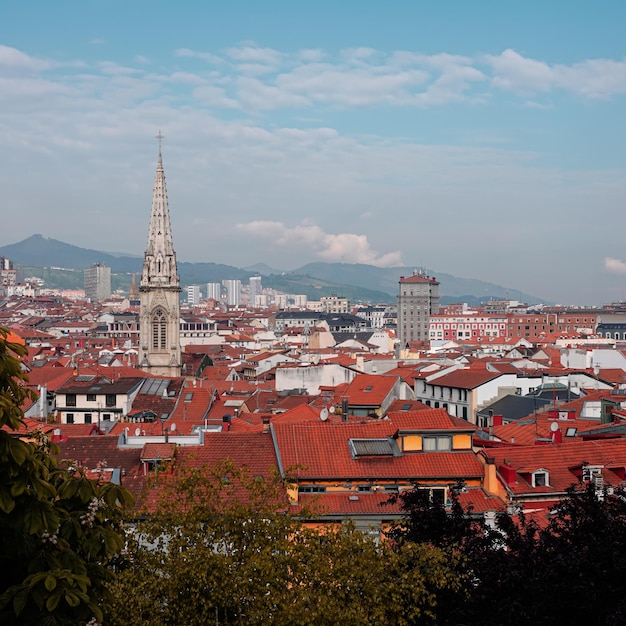 cityscape from Bilbao city Spain