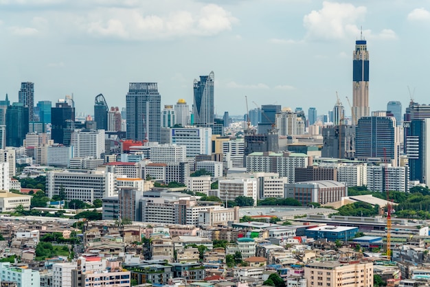 Cityscape and high-rise buildings in metropolis city center