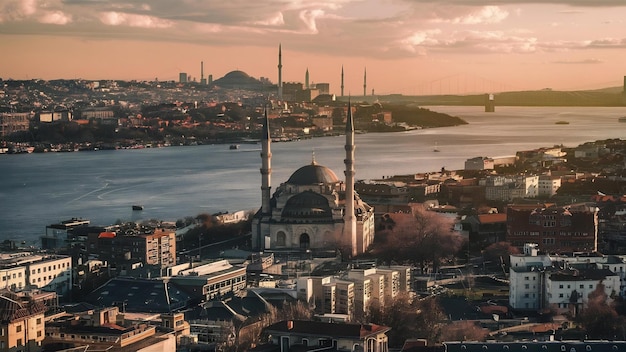 Cityscape istanbul turkey photo from the birds eye view