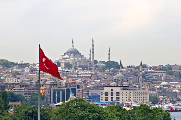 Il paesaggio urbano di istanbul, turchia