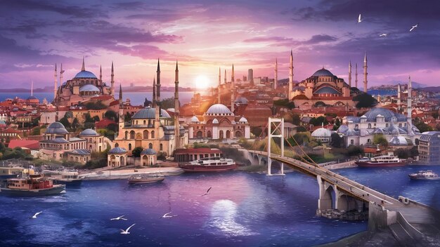 Городской пейзаж Стамбула, Турция