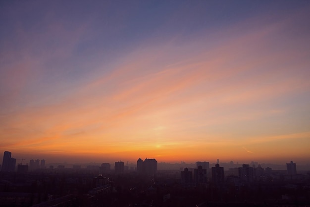 Cityscape of Kyiv at night