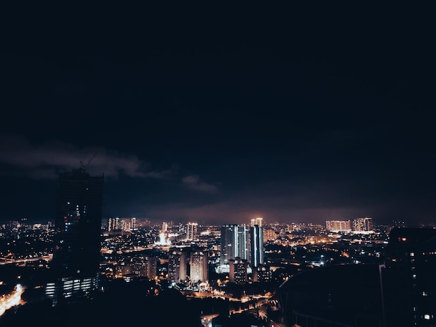 Cityscape of modern building in the night modern architecture
office building