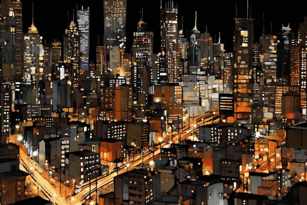 Cityscape at night