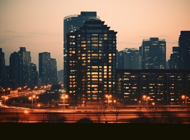 Cityscape at night