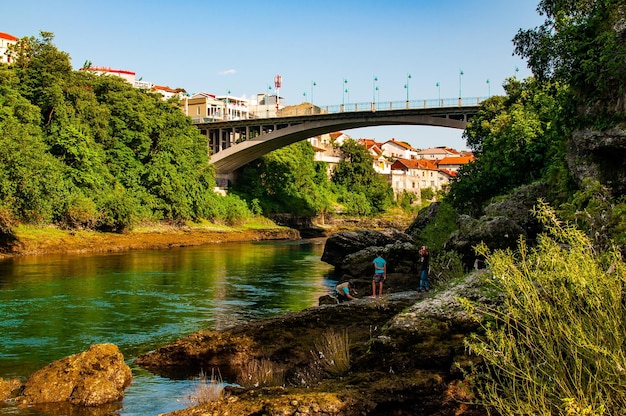 Cityscape photography of the city of Mostar