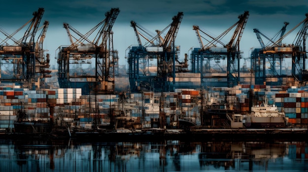 Photo a cityscape of port of barcelona