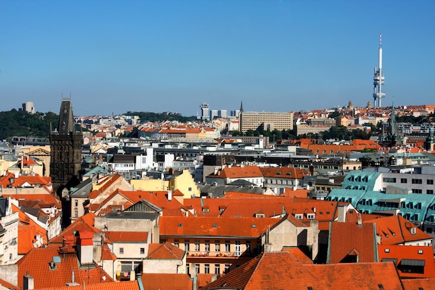 Cityscape of Prague Czech