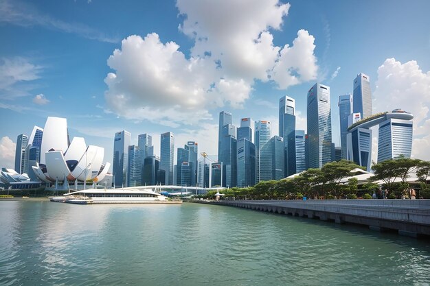 Cityscape of singapore at marina bay