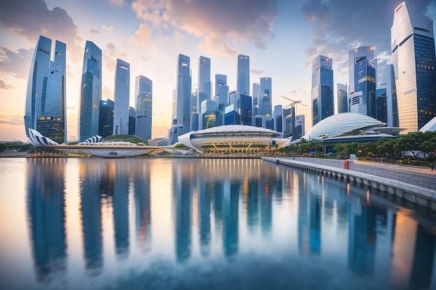 Cityscape of singapore at marina bay