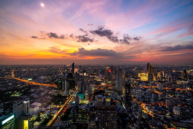 Paesaggio urbano e skyline della città di bangkok, thailandia