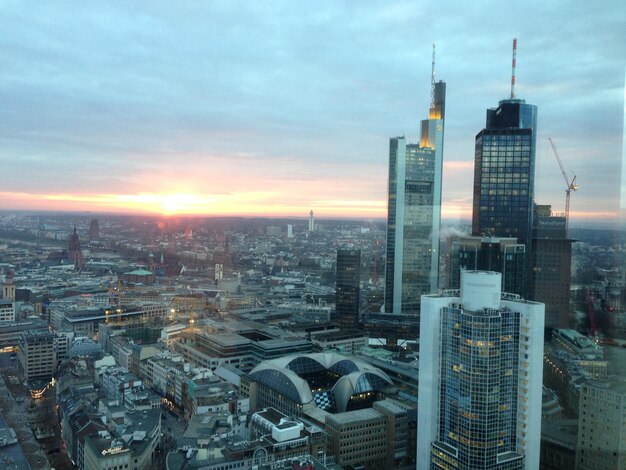 Photo cityscape at sunset