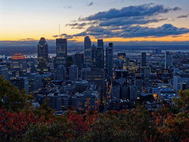 cityscape during sunset