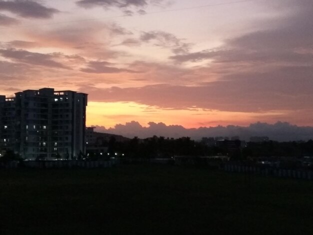 Cityscape at sunset