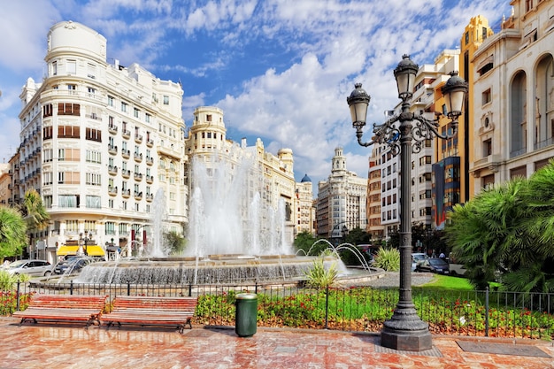 Cityscape of Valencia - third size population  city in Spain .