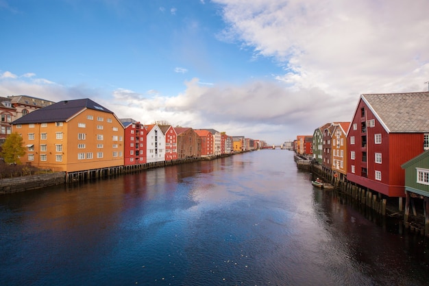 Cityscape van Trondheim, Noorwegen