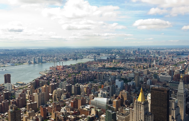 Vista del paesaggio urbano di manhattan, new york city.