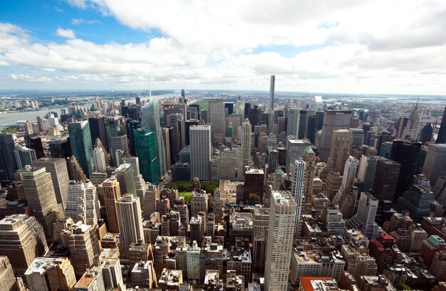 Vista del paesaggio urbano di manhattan, new york city.