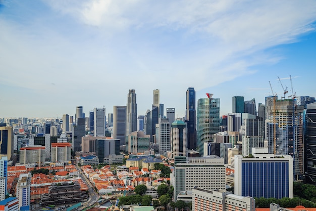 cityscape view of Singapore city