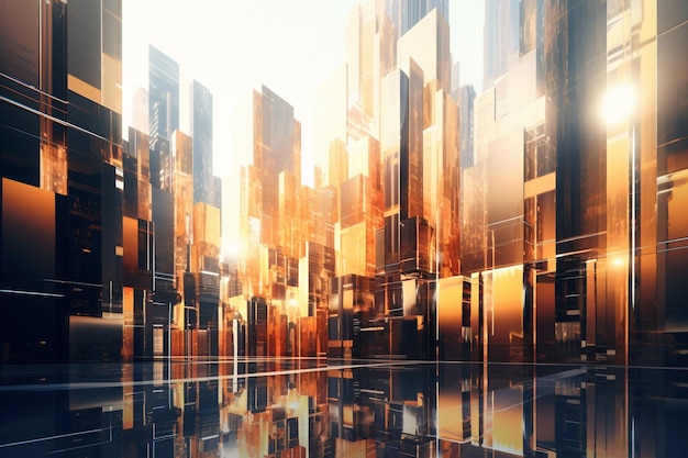 Cityscapes in abstract style