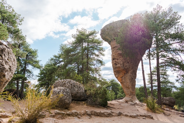 The "Ciudad Encantada" located in Cuenca, Spain