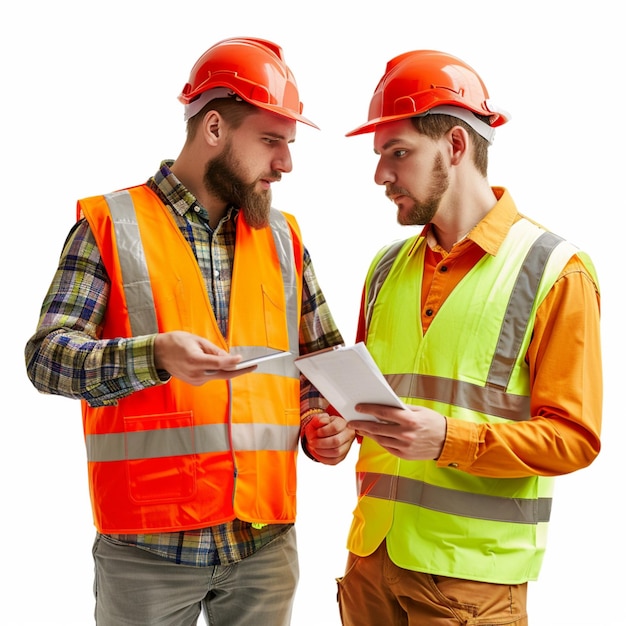 civil engineer inspects the structure at the construction site against the blueprint