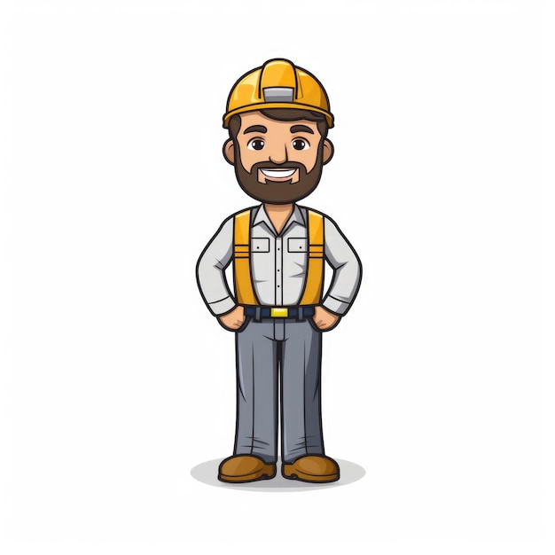 Civil Engineer isolated cartoon character