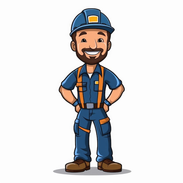 Civil Engineer isolated cartoon character