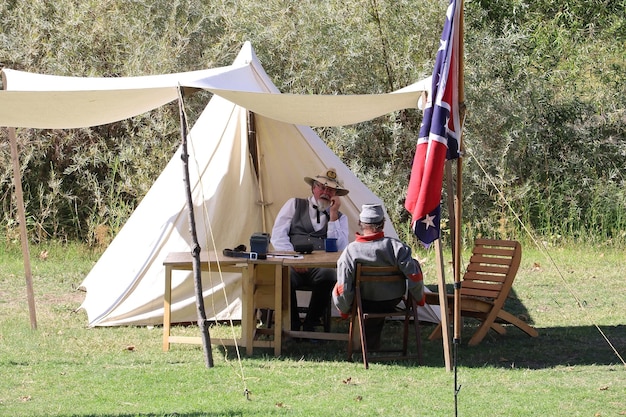 Photo civil war reenactment