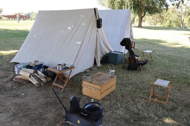 Photo civil war reenactment