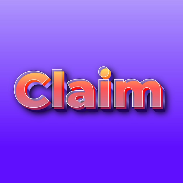 Claimtext effect jpg gradient purple background card photo