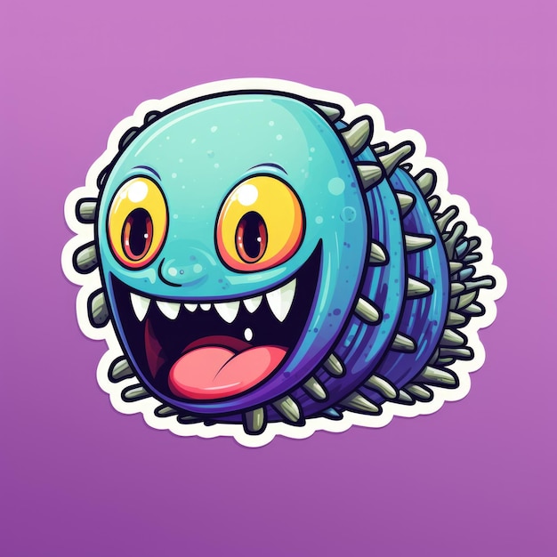 Clam larva sticker Generative AI