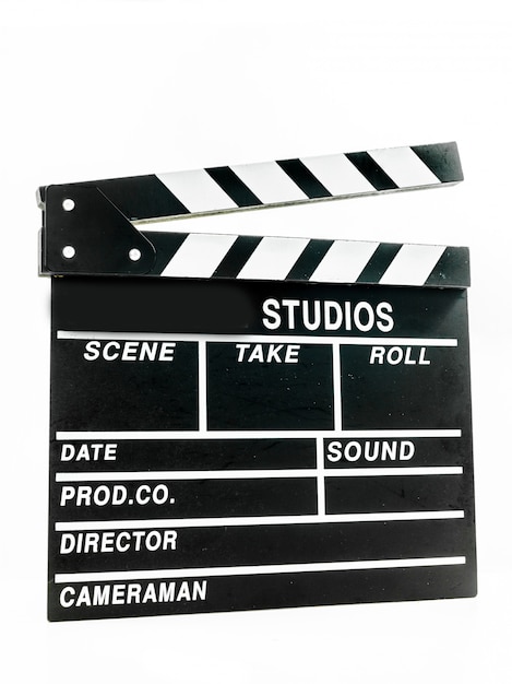 Photo clapper board isolated